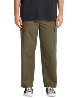 The Volcom Mens Billow Tapered Cargo Trousers in Sage Leaf