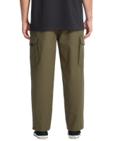The Volcom Mens Billow Tapered Cargo Trousers in Sage Leaf