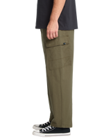 The Volcom Mens Billow Tapered Cargo Trousers in Sage Leaf