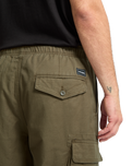 The Volcom Mens Billow Tapered Cargo Trousers in Sage Leaf