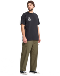 The Volcom Mens Billow Tapered Cargo Trousers in Sage Leaf