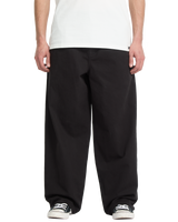 The Volcom Mens Chillow Pleat Trousers in Antique Black