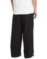 The Volcom Mens Chillow Pleat Trousers in Antique Black