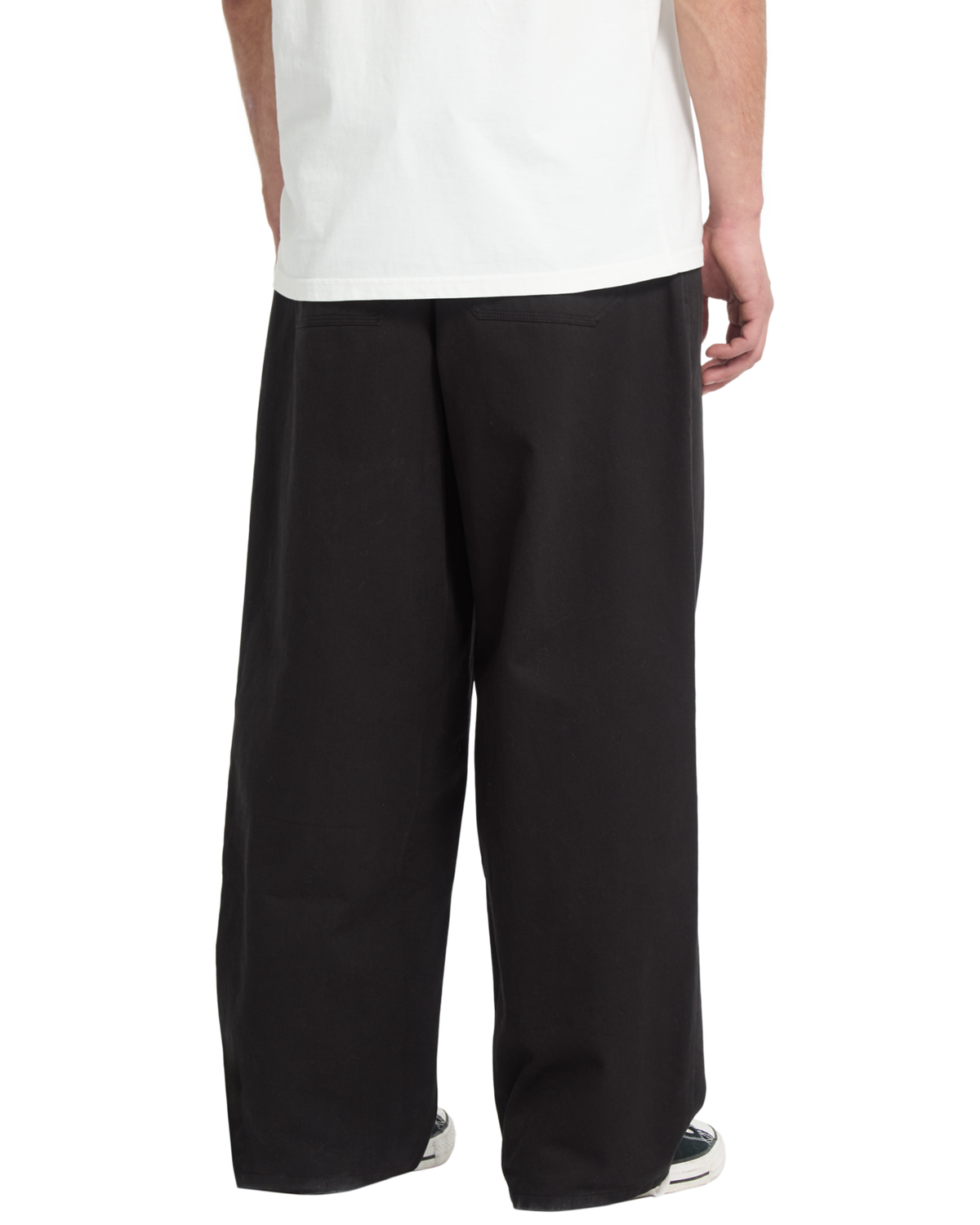 The Volcom Mens Chillow Pleat Trousers in Antique Black