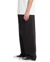 The Volcom Mens Chillow Pleat Trousers in Antique Black