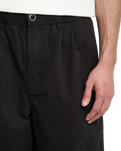 The Volcom Mens Chillow Pleat Trousers in Antique Black