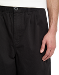 The Volcom Mens Chillow Pleat Trousers in Antique Black