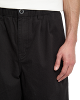 The Volcom Mens Chillow Pleat Trousers in Antique Black