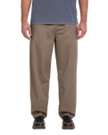 The Volcom Mens Freazy Loose Twill Trousers in Earth