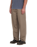 The Volcom Mens Freazy Loose Twill Trousers in Earth