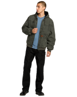 The Volcom Mens Hamilstorm Jacket in Rinsed Black