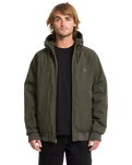 The Volcom Mens Hernan 10K Tech Jacket in Rinsed Black