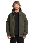 The Volcom Mens Hernan 10K Tech Jacket in Rinsed Black