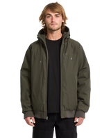 The Volcom Mens Hernan 10K Tech Jacket in Rinsed Black