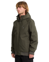 The Volcom Mens Hernan 10K Tech Jacket in Rinsed Black