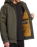 The Volcom Mens Hernan 10K Tech Jacket in Rinsed Black