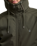 The Volcom Mens Hernan 10K Tech Jacket in Rinsed Black