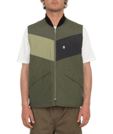 The Volcom Mens Prysmer Gilet in Squadron Green