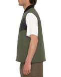 The Volcom Mens Prysmer Gilet in Squadron Green