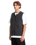 The Volcom Mens Arch Stone Gilet in Asphalt Black