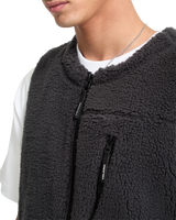 The Volcom Mens Arch Stone Gilet in Asphalt Black