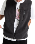The Volcom Mens Arch Stone Gilet in Asphalt Black