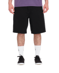 The Volcom Mens Billow Denim Shorts in Black