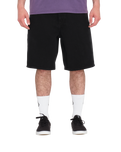The Volcom Mens Billow Denim Shorts in Black