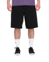 The Volcom Mens Billow Denim Shorts in Black