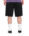 The Volcom Mens Billow Denim Shorts in Black