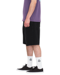 The Volcom Mens Billow Denim Shorts in Black