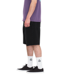 The Volcom Mens Billow Denim Shorts in Black