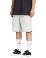 The Volcom Mens Billow Denim Shorts in Bone