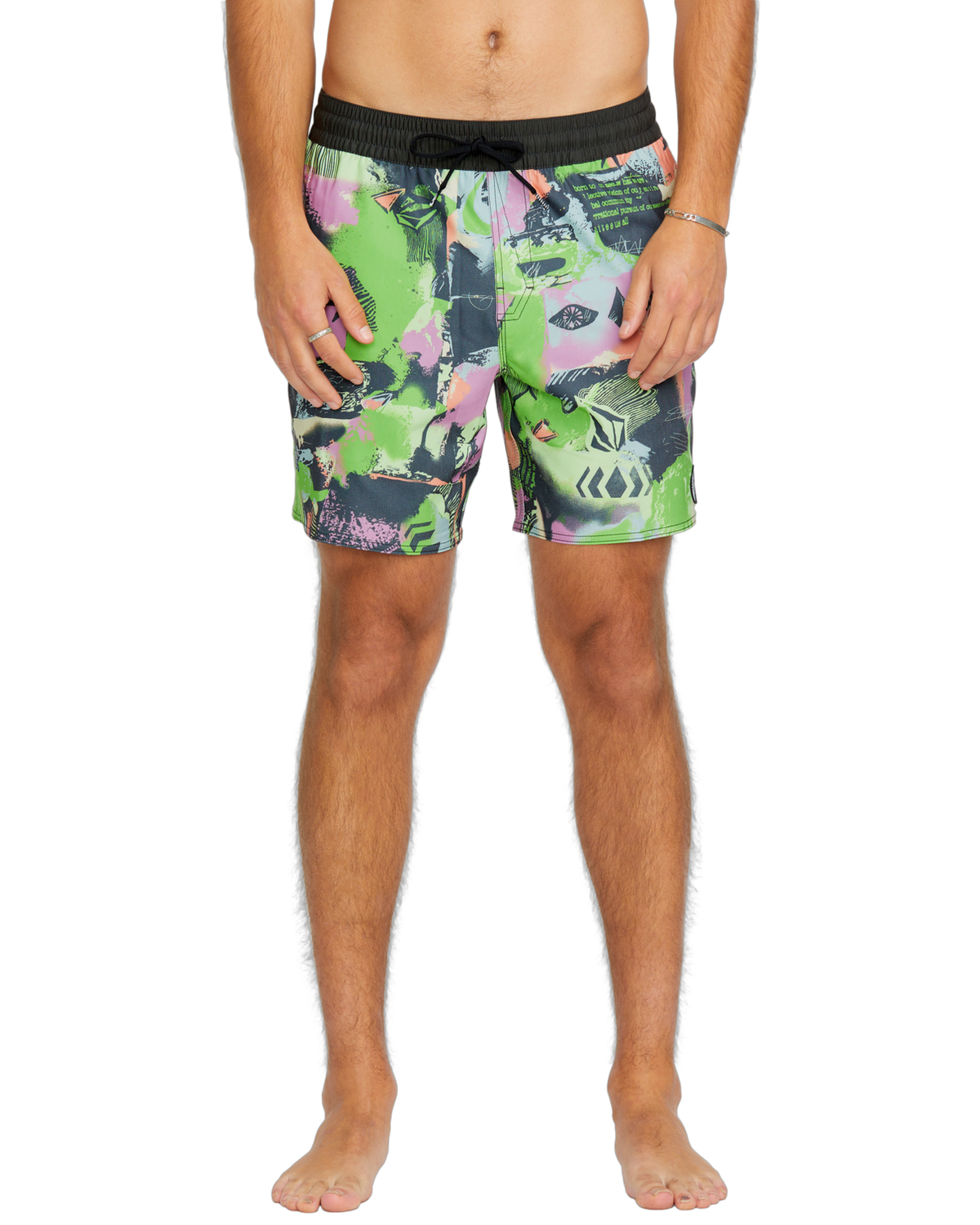 The Volcom Mens Unite Stoney Swimshorts in Steel Purple