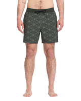 Lido Print Swimshorts in Squadron Green