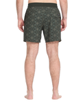 Lido Print Swimshorts in Squadron Green