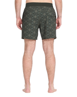 Lido Print Swimshorts in Squadron Green