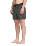 Lido Print Swimshorts in Squadron Green