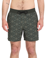 Lido Print Swimshorts in Squadron Green