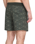 Lido Print Swimshorts in Squadron Green