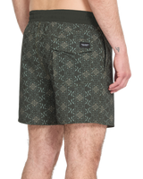 Lido Print Swimshorts in Squadron Green