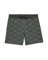 Lido Print Swimshorts in Squadron Green