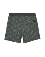 Lido Print Swimshorts in Squadron Green