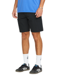 Cashed In Cargo Hybrid Walkshorts in Black