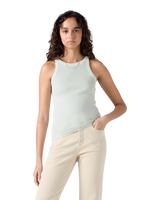 Essential Racer Vest in Pale Blue Garment Dye