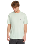 The Volcom Mens Stone Blanks T-Shirt in Carolina Blue