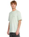The Volcom Mens Stone Blanks T-Shirt in Carolina Blue