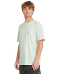 The Volcom Mens Stone Blanks T-Shirt in Carolina Blue