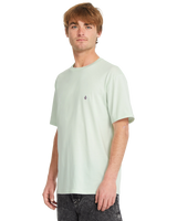 The Volcom Mens Stone Blanks T-Shirt in Carolina Blue