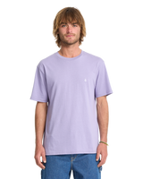 The Volcom Mens Stone Blanks T-Shirt in Purple Ash